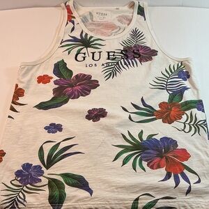 GUESS Los Angeles Floral Tank Top – Small Pin Hole – See Photos
